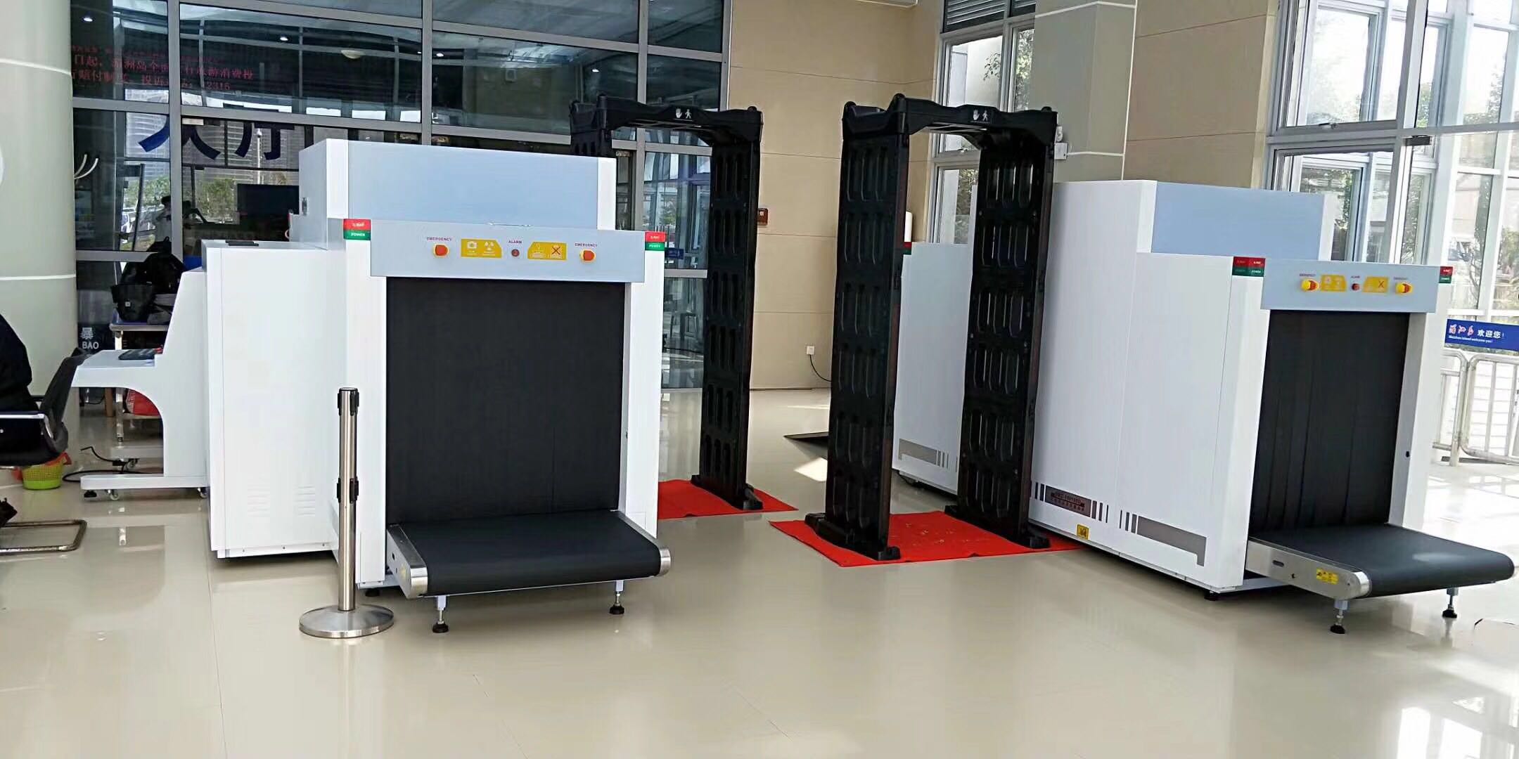 Máquina de rayos X de seguridad de doble vista en el aeropuerto con dos generadores de rayos X de 160 kv