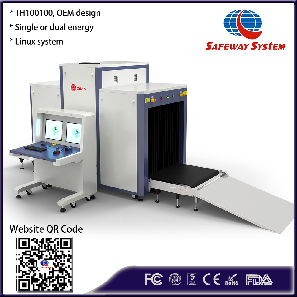 Escáner de equipaje OEM X Ray de China para inspección de equipaje de estaciones ZA100100A